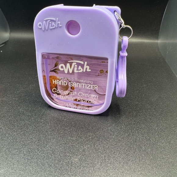 Wish Other - NWT Wish Coconut Cream & White Floral Hand Sanitizer with Holder